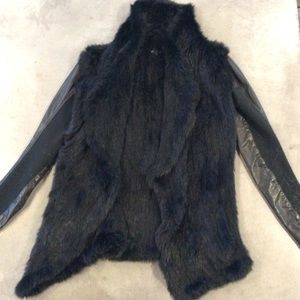 Classic Fur & Leather Jacket (Rabbit)